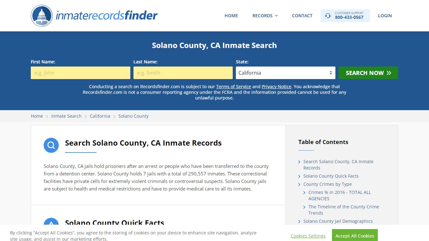 Solano County, CA Inmate Lookup & Jail Records Online